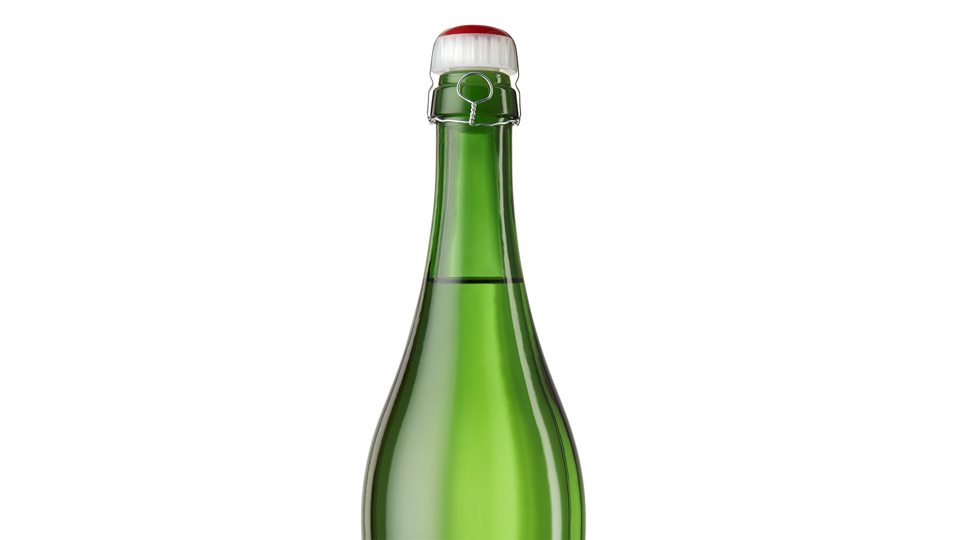 Champagnerflasche mit wiederverwendbarem Korken