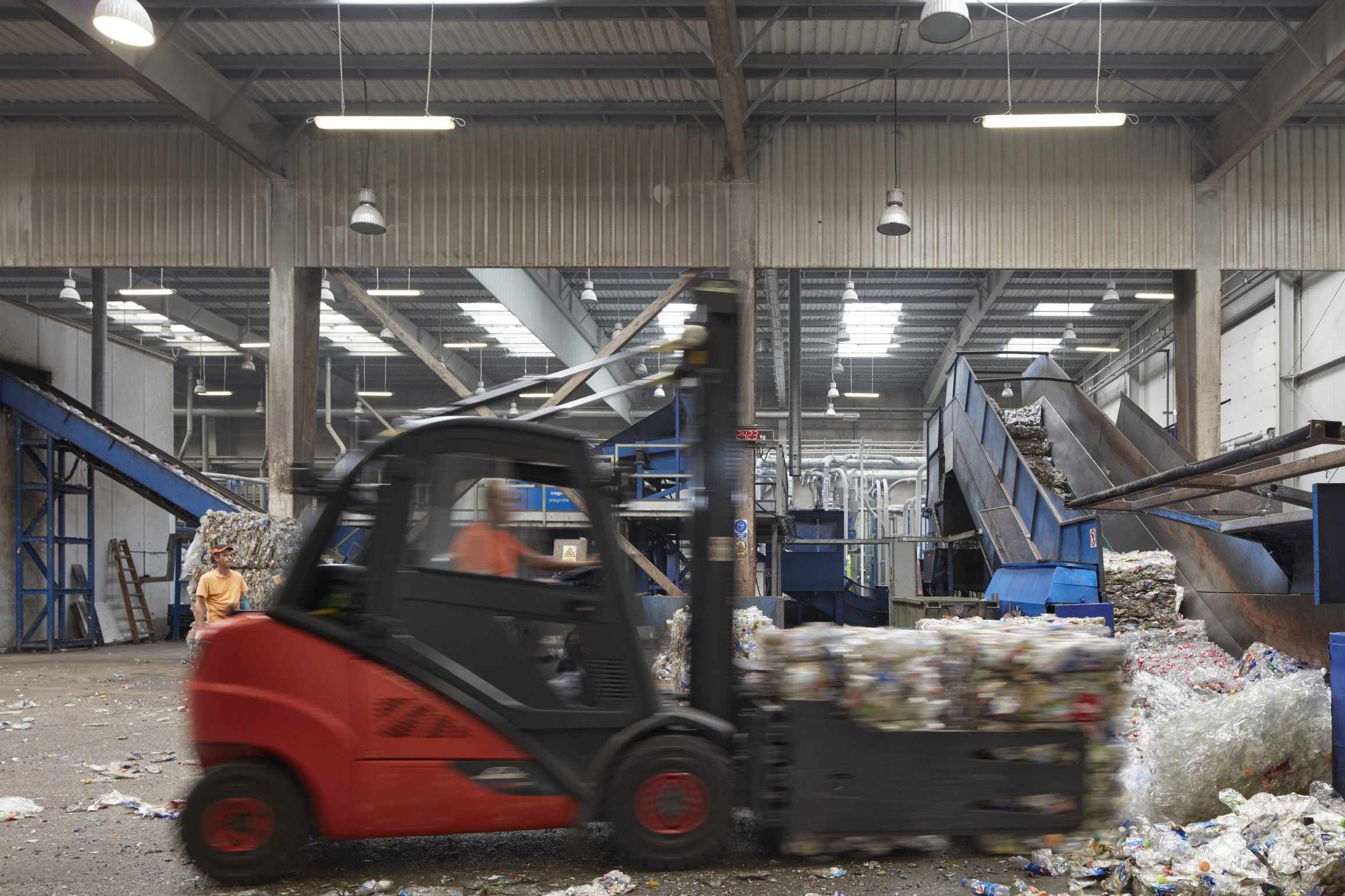 ALPLA Recycling incoming material forklift driver
